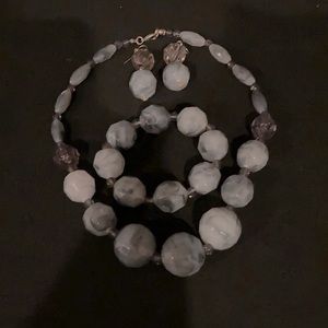 Necklace,bracelet,earrings set